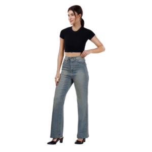 The Sun-Bleached High-Rise Straight Jean | Vintage Light Blue