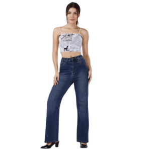 The Classic High-Rise Straight Jean | Dark Stone Wash